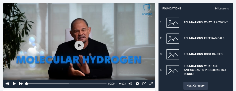 Molecular hydrogen expert video course